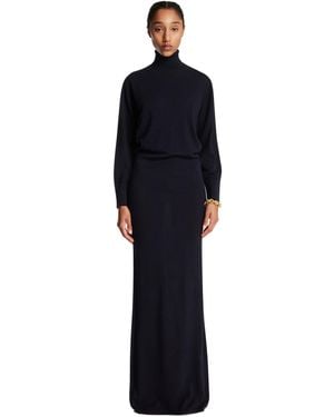 ARMARIUM Cashmere And Wool Maxi Dress - Blue