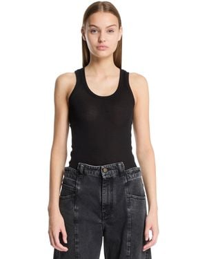 Loewe Paula's Ibiza Anagram Silk Top - Black