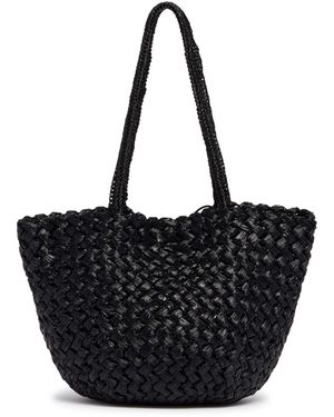 The Row Estelle Two Raffia Tote - Black