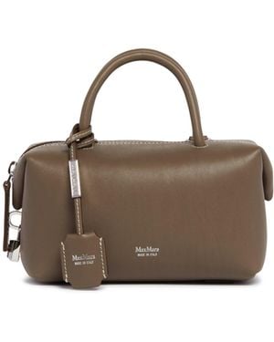 Max Mara Taupe Holdall Small Bauletto Bag - Brown