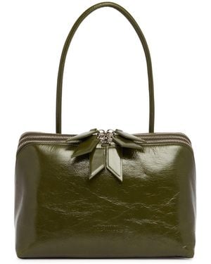 The Attico Crinkled Patent Leather L'Altra Di Milano Bag - Green