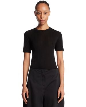 The Row Etina Cotton Top - Black