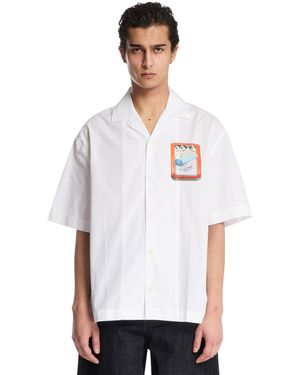 Jacquemus La Chemise Jean Stampata Bianca - Bianco