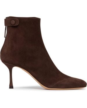 Francesco Russo R1B830 Suede Ankle Boots - Brown