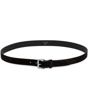 The Row Geo Suede Belt - Black