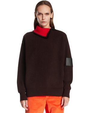 Loewe Maglione Con Zip - Rosso