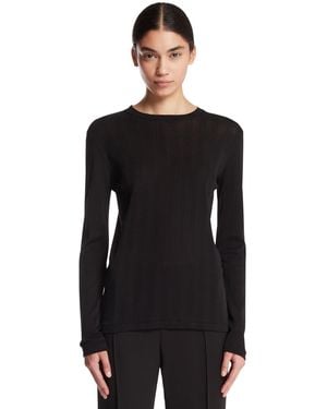 The Row Dantea Cotton T-Shirt - Black