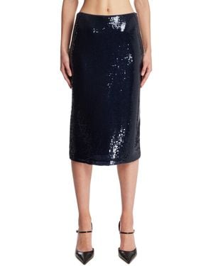 Tom Ford Sequin Midi Skirt - Blue