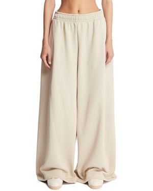 Lacoste Satin Joggers - Natural