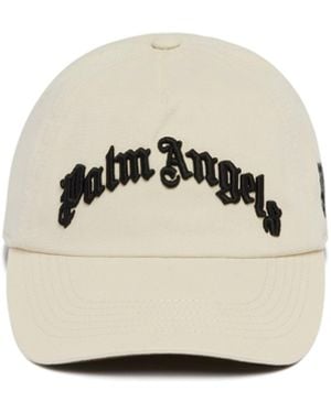 Palm Angels Cappellino Bianco Con Logo