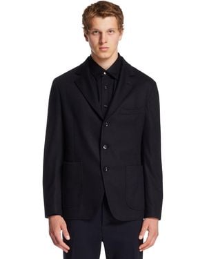 Brioni Deconstructed Cashmere Blazer - Black