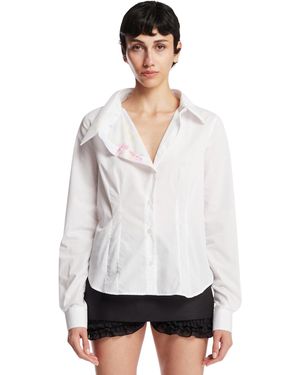 JULIE KEGELS Asymmetric Cotton Shirt - Red