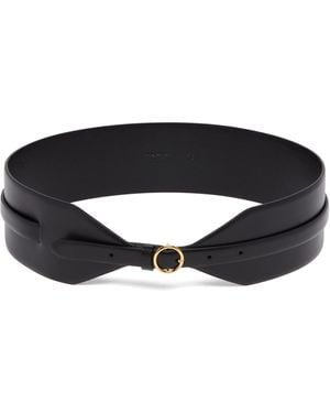 Alaïa Wide Double Leather Belt - Black