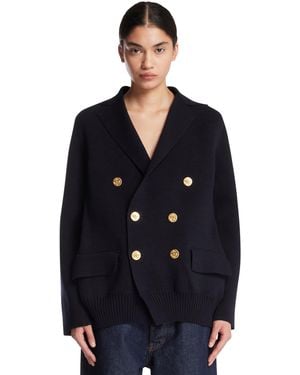 Sacai Blazer Doppiopetto Blu