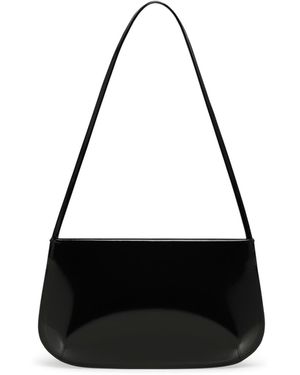 Faune Loge Leather Shoulder Bag - Black