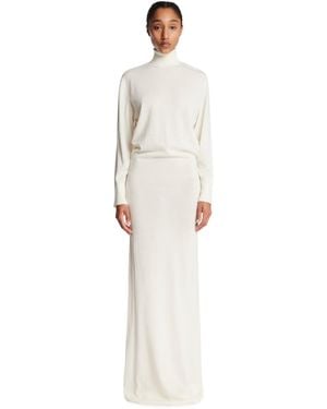 ARMARIUM Cashmere And Wool Maxi Dress - White