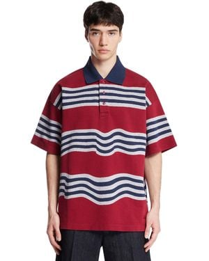 Napapijri X Martine Rose Polo A Righe - Rosso