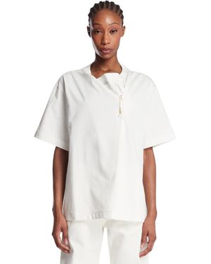 Carven T-Shirt With Pin - White
