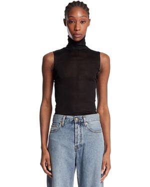 Diana Milkanova Studio Sheer Silk Top - Blue