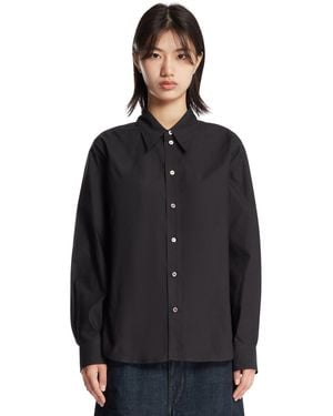 Lemaire Cotton And Silk Shirt - Black