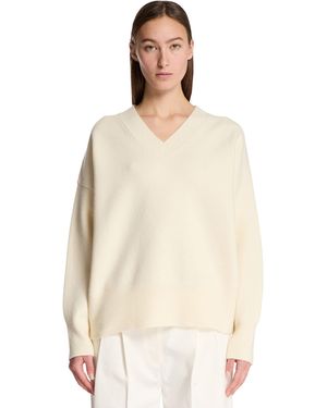 Rohe Maglione Con Scollo A V Bianco - Neutro