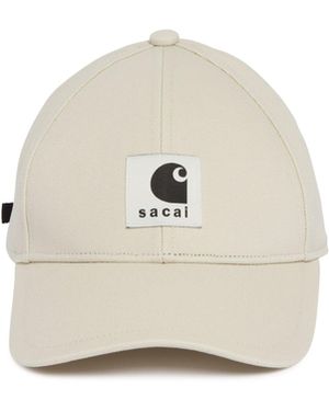 Sacai X Carhartt Wip Logo Cap - White