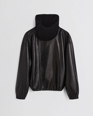 Phoebe Philo Rib Neck Jacket - Nero
