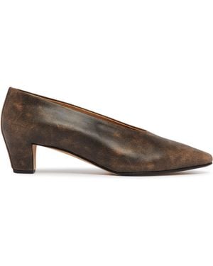 Calvin Klein Leather Court Shoes - Brown