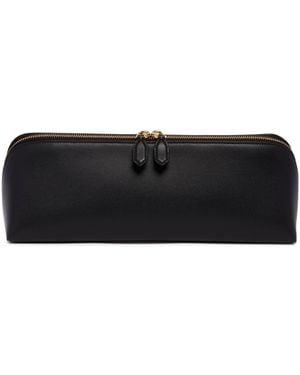 Alaïa Leather Delta Clutch - Black