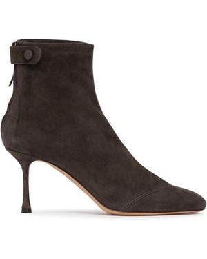 Francesco Russo R1B830 Suede Ankle Boots - Brown