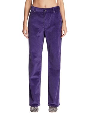 Loewe Cotton Corduroy Trousers - Purple