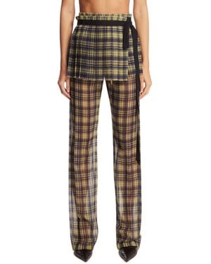 Dries Van Noten Pleated Miniskirt - Green