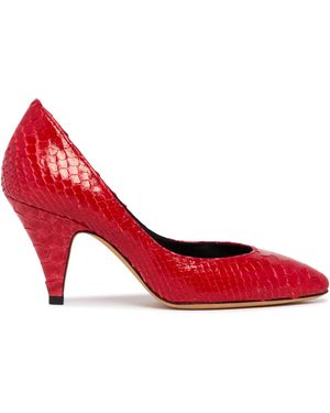Jude Haze Leather Court Shoes - Red