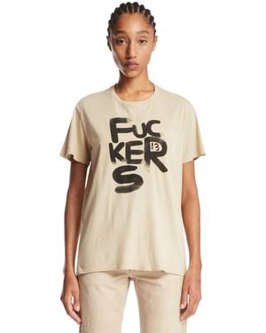 R13 T-Shirt With Print - Natural