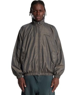 Balenciaga Madras Nylon Bomber - Grey