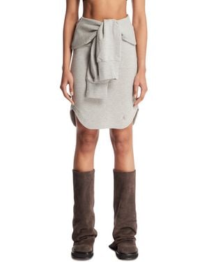 The Attico Trompe-L'Oeil Skirt - Grey