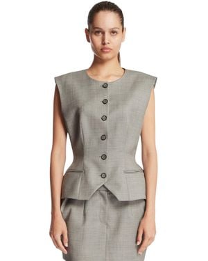 Magda Butrym Wool Top - Grey