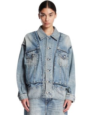 R13 Washed Denim Jacket - Blue