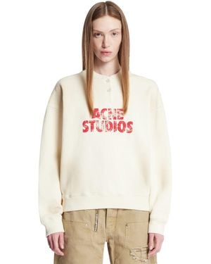 Acne Studios Buttoned Sweatshirt - White