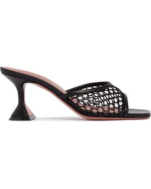 AMINA MUADDI Lupita Net Mules - Black