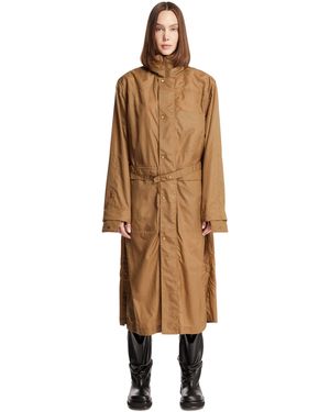 Lemaire High-Neck Coat - Natural