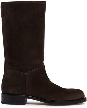 The Row Suede Boots - Black