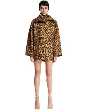 Alaïa Animalier Layered Coat - Brown