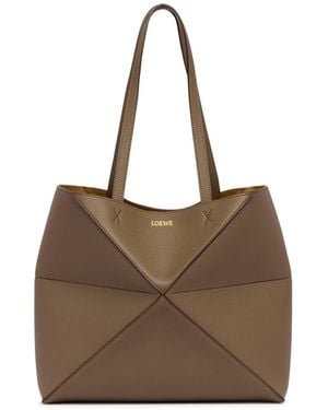 Loewe Medium Fold Puzzle Tote Bag - Brown