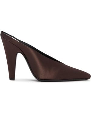 Alaïa Satin Cone Mules - Brown