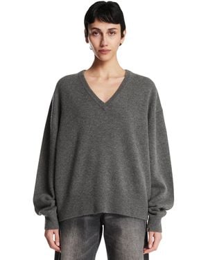 Extreme Cashmere V-Neck Jumper - Grey