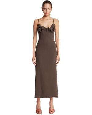 Magda Butrym Wool Midi Dress - Brown