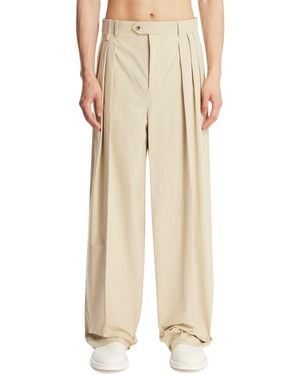 Calvin Klein Cotton Trousers - Natural
