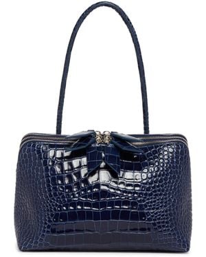 The Attico Python-Print Leather L'Altra Di Milano Bag - Blue