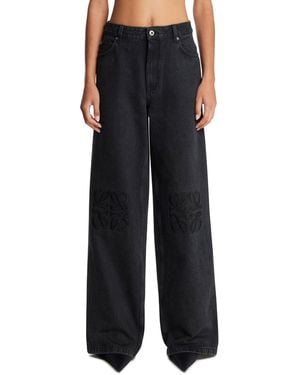 Loewe Anagram Baggy Jeans - Black